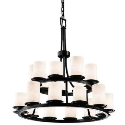 Clouds Dakota 2-Tier Ring Chandelier by Justice Design Group - Starlight Lighting USA and Canada
